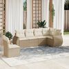 vidaXL Salon de jardin avec coussins 6 pcs beige r&eacute;sine tress&eacute;e