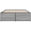 vidaXL Cadre de lit sans matelas sonoma gris 140x190 cm