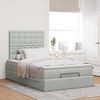vidaXL Cadre de lit ottoman avec matelas gris clair 120x190 cm velours