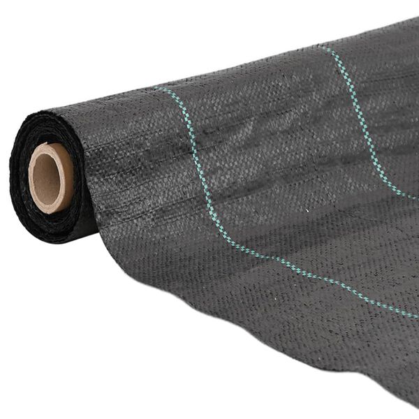 vidaXL Membrane anti-mauvaises herbes noir 4x10 m PP