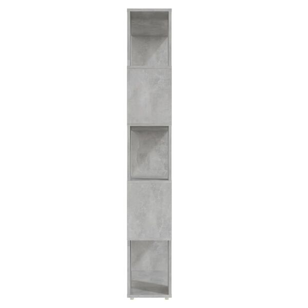 vidaXL Biblioth&egrave;que de s&eacute;paration Gris b&eacute;ton 80x24x155 cm