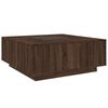 vidaXL Table basse avec LED infini chêne marron 100x100x40 cm