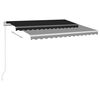 vidaXL Auvent automatique capteur de vent et LED 3x2,5 m Anthracite