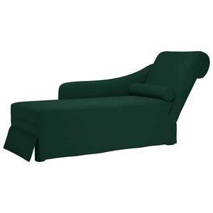 vidaXL Fauteuil long et traversin accoudoir droit vert fonc&eacute; velours