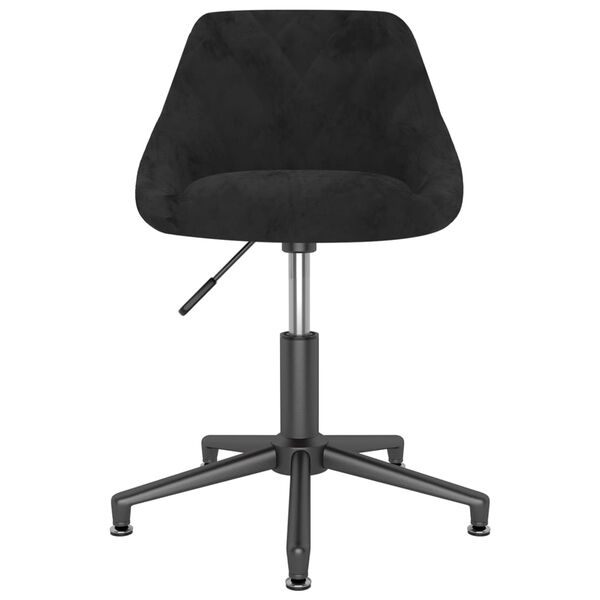 vidaXL Chaises pivotantes &agrave; manger lot de 2 noir velours