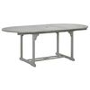 vidaXL Table de jardin Gris 200x100x75 cm Bois d'acacia massif