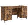 vidaXL Bureau Ch&ecirc;ne fum&eacute; 142,5 x 50 x 75 cm Bois d'ing&eacute;nierie