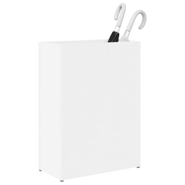 vidaXL Porte-parapluie Blanc 40 x 20 x 55,5 cm Bois d'ing&eacute;nierie