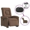 vidaXL Fauteuil inclinable électrique marron tissu