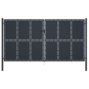 vidaXL Portail de jardin en acier 400x200 cm anthracite
