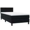 vidaXL Sommier &agrave; lattes de lit avec matelas noir 90x220 cm velours