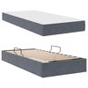 vidaXL Lit avec rangement et matelas Gris fonc&eacute; 100 x 200 cm Velours