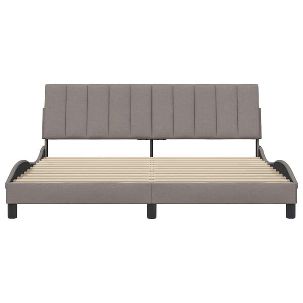 vidaXL Cadre de lit sans matelas Hanko taupe 180x200 cm tissu