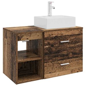 vidaXL Ensemble de mobilier de salle de bain 2 pc Bois ancien