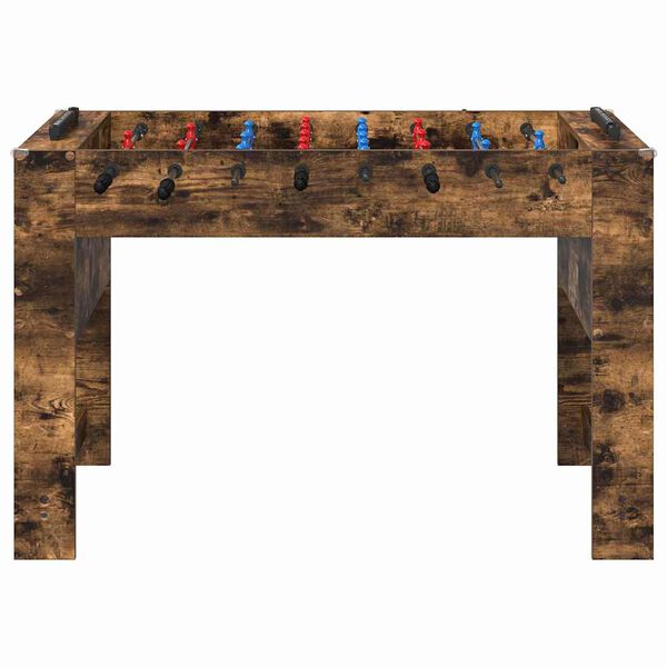 vidaXL Table de baby-foot Ch&ecirc;ne fum&eacute; 125 x 60,5 x 80 cm Bois d'ing&eacute;nierie