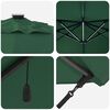 vidaXL Parasol Vert 352 x 251 x 265 cm Polyester et Aluminium