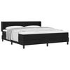 vidaXL Lit &agrave; ressorts avec matelas Noir 200 x 180 cm Polyester