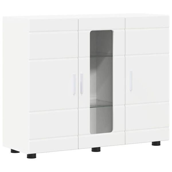 vidaXL Cabinet en Bois Blanc 88,5 x 30,5 x 73 cm Bois d'ing&eacute;nierie