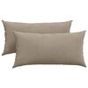 vidaXL Coussins de canap&eacute; 2 pc tissu Taupe 80 x 40 cm