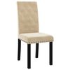 vidaXL Chaises &agrave; manger lot de 4 cr&egrave;me velours