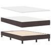 vidaXL Lit &agrave; ressorts avec matelas Marron fonc&eacute; 120 x 190 cm tissu
