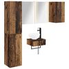 vidaXL Ensemble de mobilier de salle de bain 5 pc Bois ancien