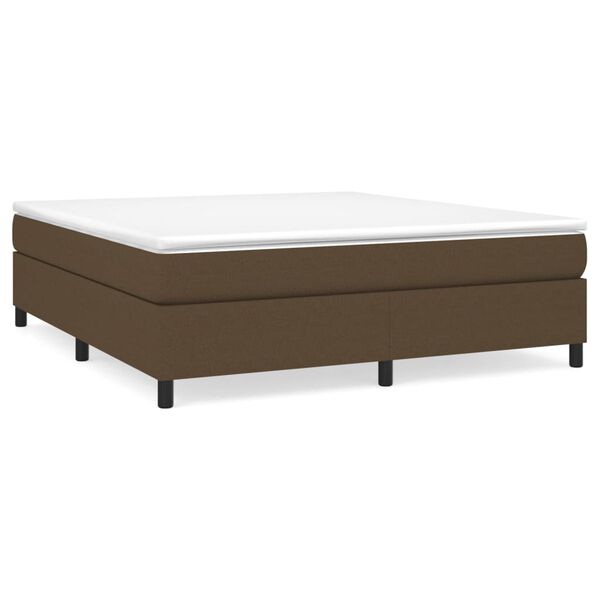 vidaXL Sommier &agrave; lattes de lit avec matelas Marron fonc&eacute; 180x200 cm