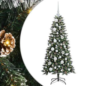 vidaXL Sapin de No&euml;l artificiel Vert 120 cm PVC, plastique et acier