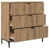 vidaXL Buffet Ch&ecirc;ne artisanal 79,5 x 33 x 82 cm Bois d'ing&eacute;nierie