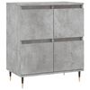 vidaXL Buffets 2 pcs gris b&eacute;ton bois d'ing&eacute;nierie