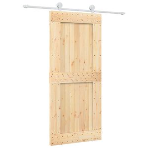 vidaXL Porte coulissante Naturel et Blanc 90 x 210 cm