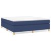 vidaXL Sommier &agrave; lattes de lit avec matelas Bleu 160x200 cm Tissu