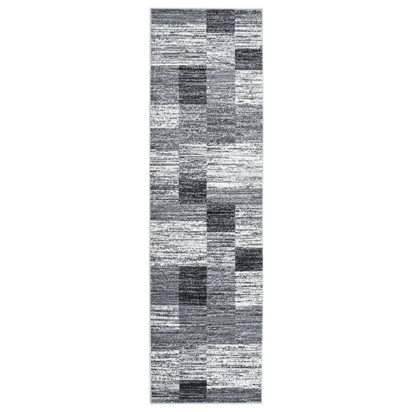 vidaXL Tapis BCF Gris 100x350 cm