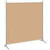 vidaXL Diviseur de pi&egrave;ce &agrave; panneau unique Beige 175 x 180 cm Tissu