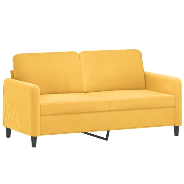 vidaXL Ensemble de canap&eacute;s 3 pcs coussins d&eacute;coratifs et coussins Jaune