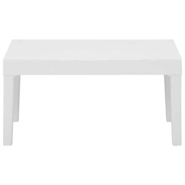 vidaXL Table de salon de jardin Plastique blanc