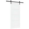 vidaXL Porte coulissante 86 x 198,5 cm Bois d'ing&eacute;nierie Blanc et noir
