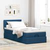 vidaXL Lit ottoman avec matelas et LED Bleu 100x200 cm Tissu