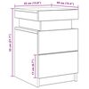 vidaXL Tables de chevet avec LED 2 pcs ch&ecirc;ne artisanal bois ing&eacute;nierie
