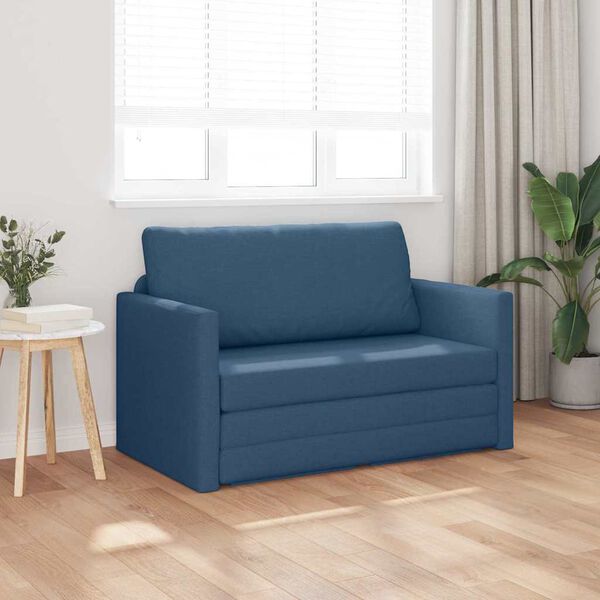 vidaXL Canap&eacute;-Lit 110cm Bleu tissu