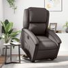 vidaXL Fauteuil inclinable &eacute;lectrique marron fonc&eacute; cuir v&eacute;ritable