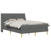 vidaXL Cadre de lit avec matelas Gris fonc&eacute; 140 x 190 cm Polyester