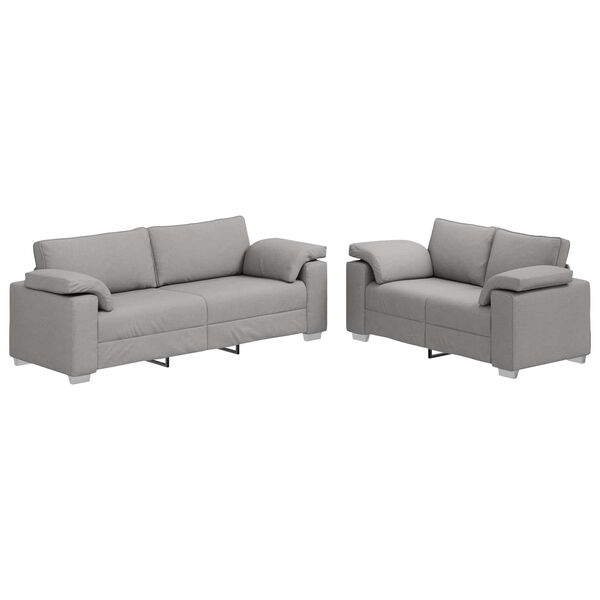 vidaXL Ensemble de Canapés 2 pcs Gris nuage 219 x 77 x 82 cm tissu