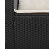 vidaXL Salon de jardin 3 pcs avec coussins noir r&eacute;sine tress&eacute;e