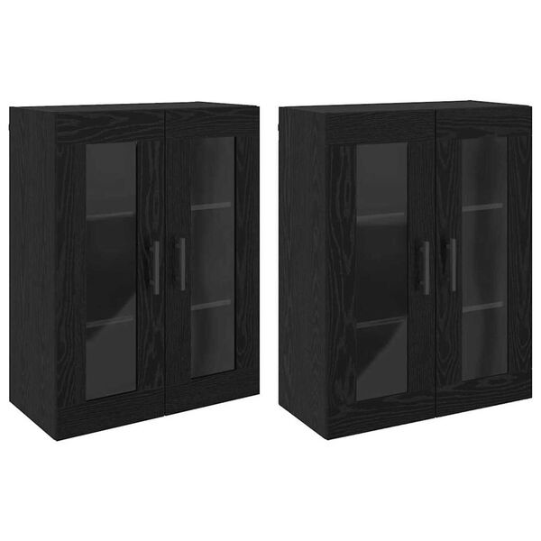 vidaXL Armoires Murailles 2 pcs Chêne noir 69,5 x 34 x 90 cm