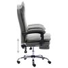 vidaXL Chaise de bureau Anthracite Similicuir