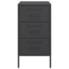 vidaXL Tables de chevet 2 pcs noir 36x39x68 cm acier