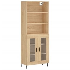 vidaXL Buffet haut Ch&ecirc;ne sonoma 69,5x34x180 cm Bois d'ing&eacute;nierie