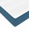 vidaXL Cadre de lit ottoman avec matelas bleu fonc&eacute; 200x200 cm velours
