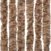 vidaXL Rideau anti-mouches beige et marron fonc&eacute; 56x200 cm chenille